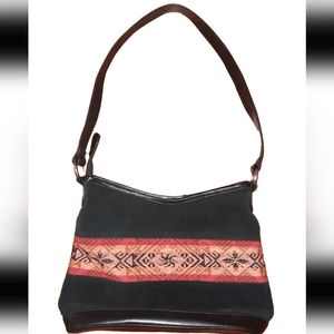 John Cole Leather Southwestern Aztec Vintage Bag